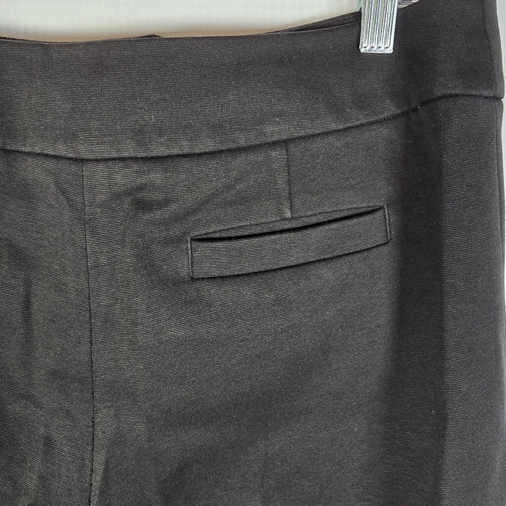 Talbots Women's Black Ponte Knit Stretchy Wide Leg Dress Pant Size 8 Trousers - Picture 9 of 11